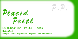 placid peitl business card